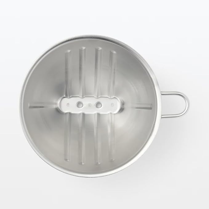 Muji 15090822 Stainless Steel Dripper Silver 4.9 x 4.1 x 3.1 inches (12.5 x 10.5 x 8 cm) For 2-3 Cups
