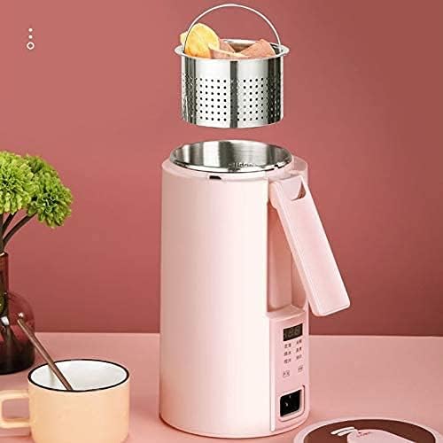 Juicer Electric Soymilk Machine Mini Heatable -Bean Milk Juicer Blender Rice Paste Maker Filter-Free with Steamer Breakfast