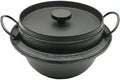 Iwachu 410-720 Japanese Cast Iron Gohan Nabe Rice Cooker Black