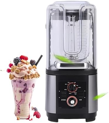 Professional Soundproof Blender 2200W with Quiet Shield 2L Large Capacity Ice Crushing Smoothie and Milkshake Maker Self Cleaning Heavy Duty Design