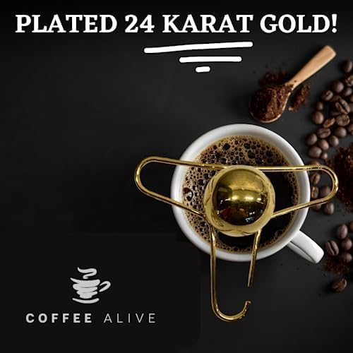 Coffee Alive Plated 24 Karat Gold Blanching Tool: Enhance Your Coffee Flavor with This Simple and Effective Tool