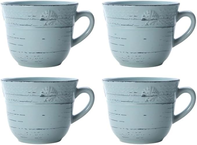 16-Piece Dinnerware Set Teal Ceramic Dishes To Eat Dinner Plates Set Dish Plate Sets Tableware Food Kitchen Dining