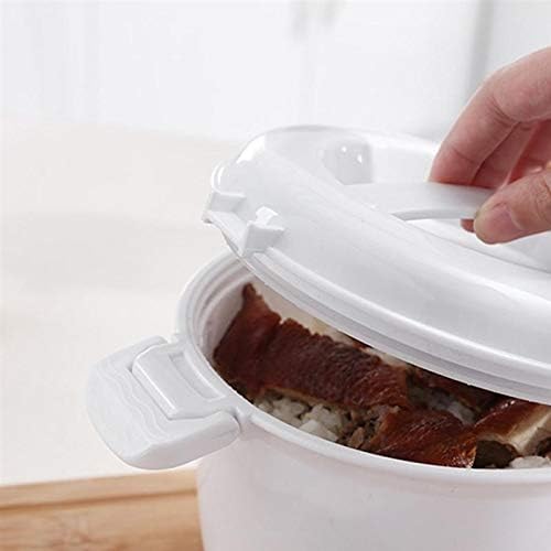 Microwave Rice Cooker Multifunction Small Lunch Container Microwave Cooker Cookware for Microwave Oven 17.5x21x14cm