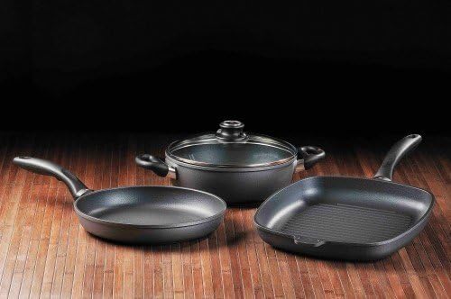 HD Nonstick 4-Piece Set - Fry Pan Casserole &amp Grill Pan - Induction