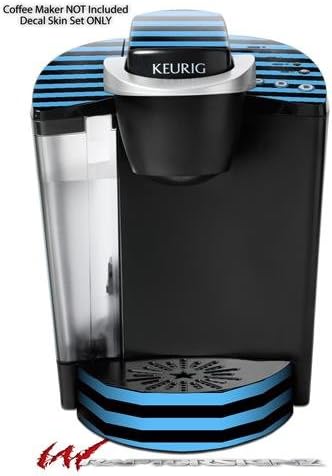 Decal Style Vinyl Skin compatible with Keurig K40 Elite Coffee Makers Stripes Blue (COFFEE MAKER NOT INCLUDED)