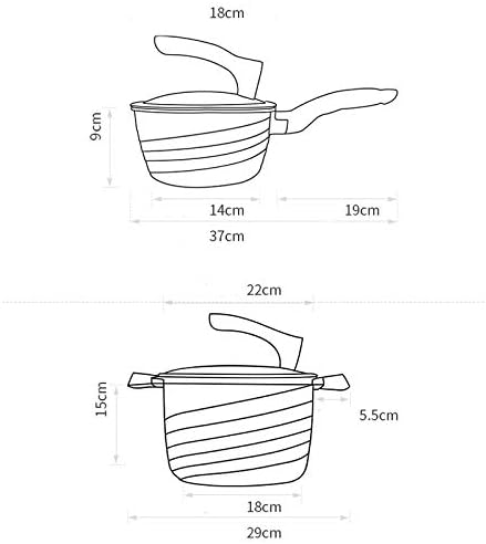 Non Stick Pot Set Four Piece Kitchen Pot Combination Induction Cooker and Kitchenware Cookware Set Cooking Pots Set
