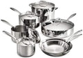 For Tri-Ply 12-Piece Stainless Steel Cookware Set