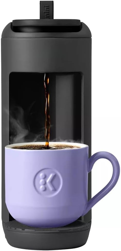 KeurigK K-Mini Mate Single-Serve KCup Pod Coffee Maker – Compact 4 Wide Brewer – 12oz Reservoir – Travel Mug Compatible – Modern Design – Electric – Ideal for Small Spaces (Black)