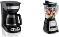 Hamilton Beach 12 Cup Programmable Coffee Maker &amp 12 Cup Programmable Coffee Maker Brew Options Glass Carafe (46299) Black with Stainless Accents
