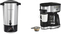 Hamilton Beach 45 Cup Coffee Urn and Hot Beverage Dispenser Silver &amp 2-Way 12 Cup Programmable Drip Coffee Maker &amp Single Serve Machine Glass Carafe