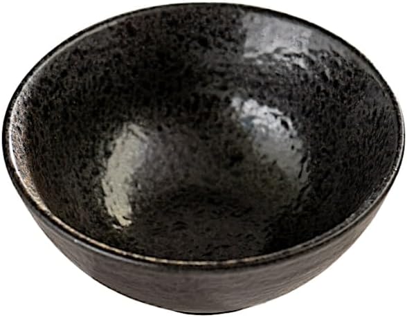 Ebros Gift Artistic Charcoal Grey Tone Hakumu Porcelain Collection Dinnerware Serveware Kitchenware Set Asian Japanese Restaurant Supply (Pack Of 6 Small Rice Soup Appetizer Bowls 10oz)