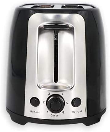 EUROSTAR ET750B 2-Slice Cool Touch Wide-Slot Toaster Black