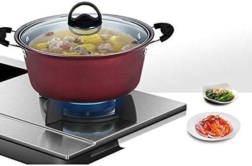 Kitchen Cooking Sets 3Pcs Cookware Set Non-Stick Soup Pot with Glass Lid Wok Frying Pan Wrought Iron Cooking Pot Saucepan Set Kitchen Cookware Sets