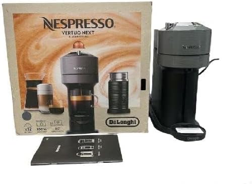 Nespresso De'Longhi Vertuo Next Deluxe by De'Longhi with Aeroccino - Chrome (Renewed)