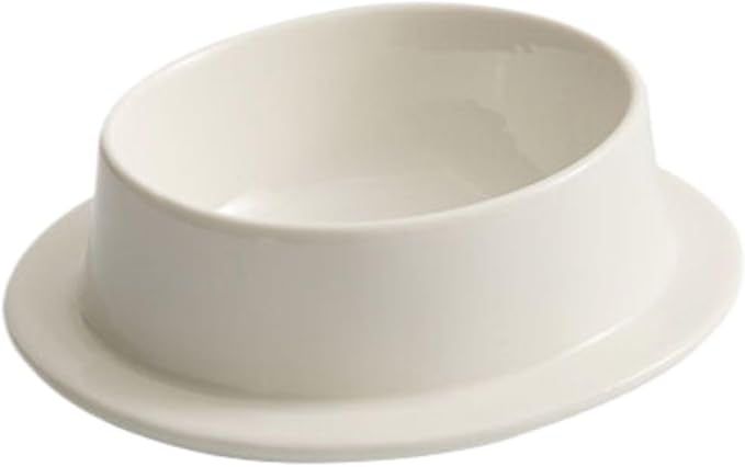 Thcbme 白色陶瓷椭圆小碗家用精致碗甜品碗 Ceramic Dish Set 碗小菜碗小吃碗/birthday plates Lounge Round Reactive Glaze Stoneware Dinnerware Set/5.9英寸云白鲍盅碗-椭圆款