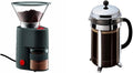 Bodum Bistro Burr Coffee Grinder 1 EA Black &amp Chambord French Press Coffee Maker 51 Ounce 1.5 Liter Chrome
