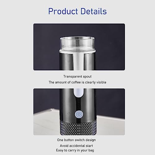 Jiawu Portable Espresso Machine Mini Handheld Coffee Maker Rechargeable Electric Coffee Machine Travel Coffee Maker Compatible with K Capsule &amp Ground Coffee for Camping or Hiking