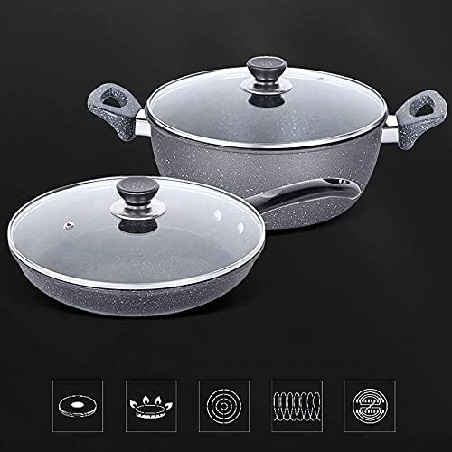 Kitchenware Cookware Set Frying pan Soup Pot stew Pot Wok Non-Stick pan Saucepan Cooking Pot Set Kitchen Casserole hotpot Steamer boilers
