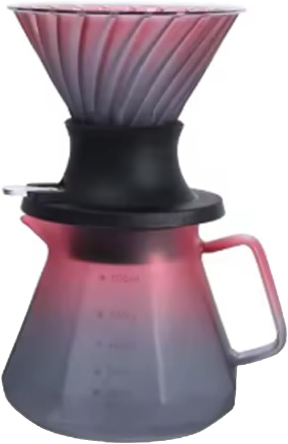 Aboiled Borosilicate Glass Coffee Drip Pot - Handmade Pour Over Coffee Maker with Silicone Base - 600ml Capacity for Coffee Lovers