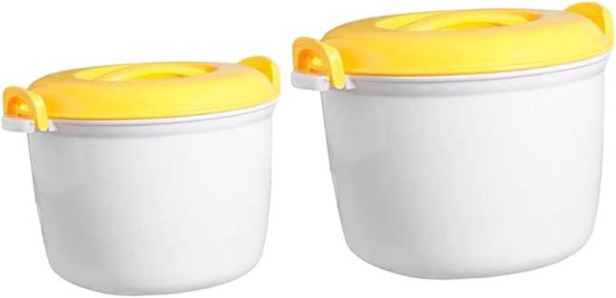 Zerodeko 2pcs Rice Cooker Insulated Microwave Lid Steamer Pot Portable Rice Cooker