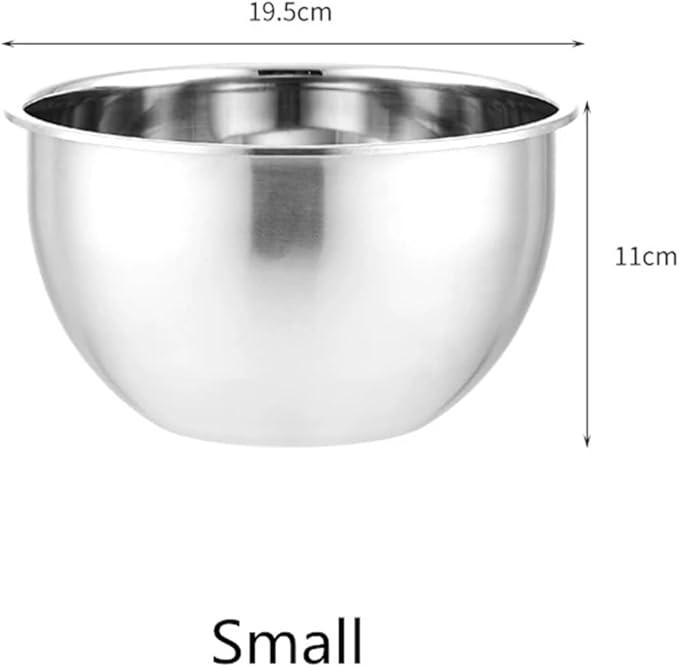 Stainless Steel Bowl Fruit Salad Mixing With Scale Deepen Large Capacity Soup Basin Kitchen Cooking Baking Tools(20cm)