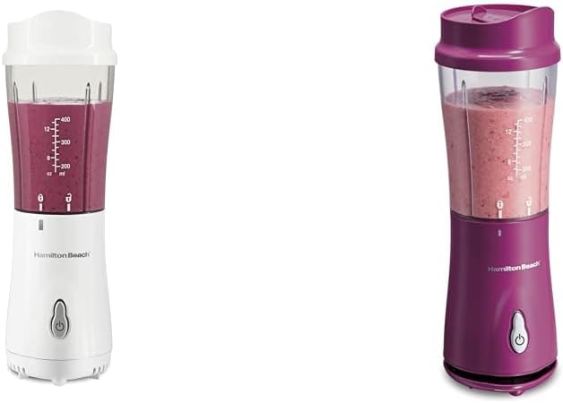 Hamilton Beach Portable Blender for Shakes and Smoothies with 14 Oz BPA Free Travel Cup and Lid &amp Portable Blender for Shakes and Smoothies with 14 Oz BPA Free Travel Cup and Lid