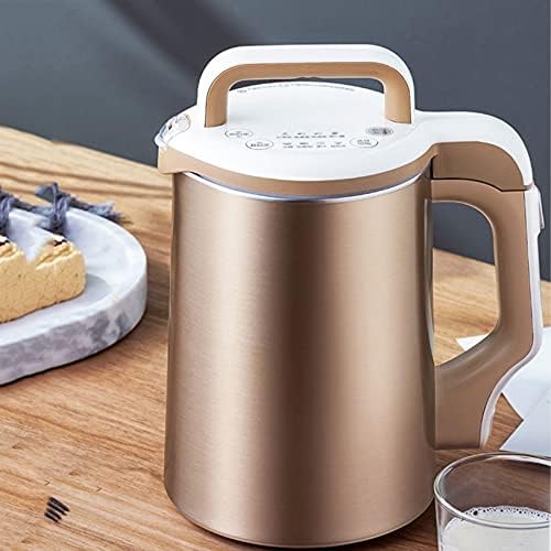Soymilk MachineDiaoZhaTian Easy to Clean Automatic Hot Soymilk Machine Multi-Function Stainless Steel Liner Broken Wall Free Filter Capacity Rose Gold