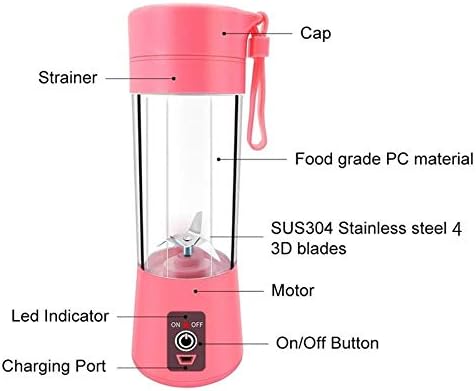 380ml Multipurpose Portable Juicer Blender Extractor Machine USB Charging Household Egg Whisk/Food small Cut Mixer Juicer Cup