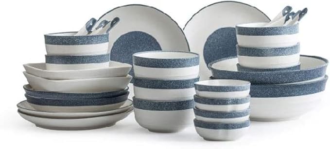 Dinnerware Set Family Dinner Service SetCeramics Dinner SetKitchen and DiningLuxurious Reactive Glaze Dinnerware Set Dinner Salad Dessert Plate