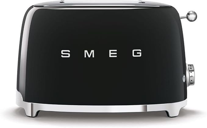 Smeg Retro Drip Coffee Machine and 2-Slice Toaster Bundle (Black)