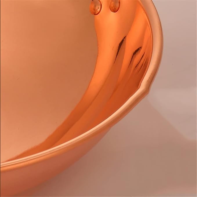 Copper Wok Uncoated Handmade Pure Copper Cooking Household Pot Old Style Rice Cooker Induction Cooker Gas Stove Copper Pot (Color : A Size : 35cm) (A 35cm)