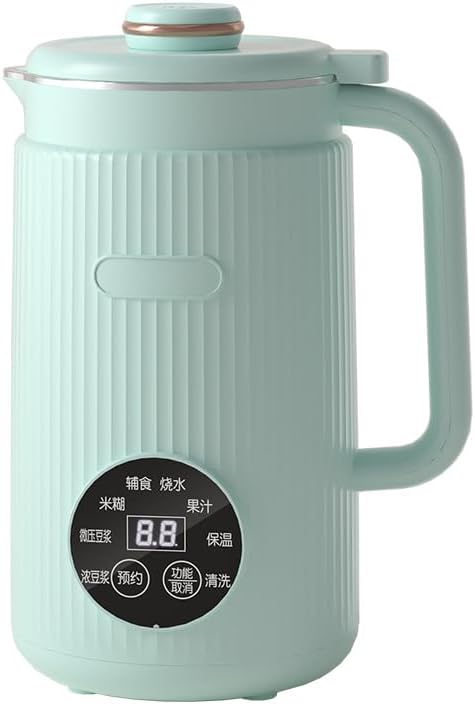 Automatic Soy Milk Maker and Juice Extractor Mint Green 800W 67.6 oz Capacity 10-Blade Multi-Dimensional Whipping Touch Control Filter-Free Operation BPA Free