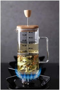 3-in-1 French Press Coffee Maker Stainless Steel with Bamboo Heat-Resistant (bambu)