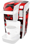 Decal Style Vinyl Skin compatible with Keurig K10 / K15 Mini Plus Coffee Makers Emo Star Heart (COFFEE MAKER NOT INCLUDED)
