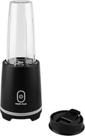 Black Single-Serve Blender With 1 Travel Lid 16 Oz New Contains No BPA Dishwasher Safe Stainless-Steel Blade Black