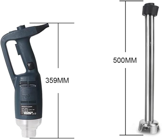 Hand Blender Stick Immersion Mixer 500W Electric Stick Blender with 500mm Stick Speed 2000-16000rpm for Making Baby Food Soups Sauce