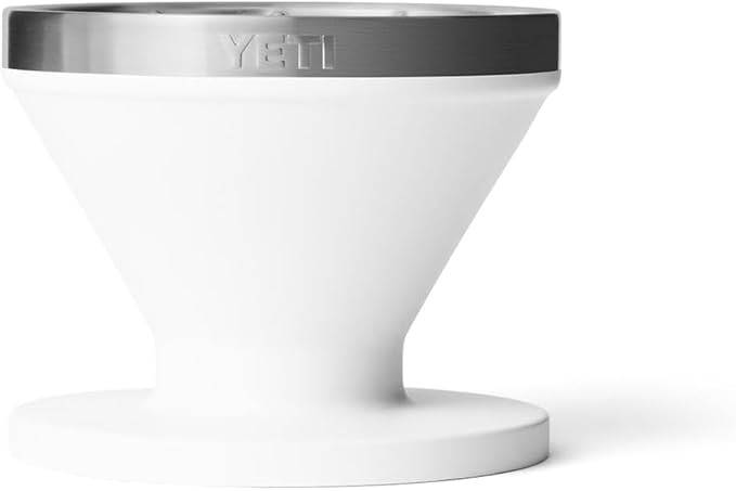 YETI Pour Over Coffee Maker Accessory Ramblers Designed for Perfect Coffee Extraction Anywhere Stainless Steel fits any V60 Filter White