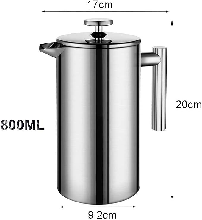 Coffee Maker French Press Stainless Steel Espresso Machine Double-Wall Insulated Tea Pot