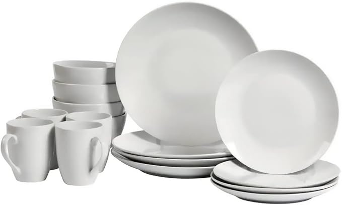 The Season Essentials White Ceramic Dinnerware Set - 16 Piece
