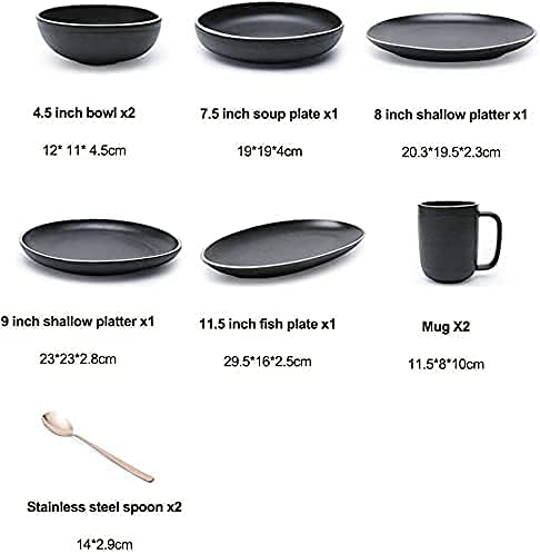 Dinnerware Set Kitchen and Dining10 Pieces Dinnerware Sets PorcelainSolid Color Dish SetsBowls/Dinner Plates/Saucers/MugsEuropean Simple Tableware Set for Daily