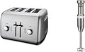KitchenAid 4-Slice Toaster with Manual High-Lift Lever - KMT4115 Contour Silver &amp Variable Speed Corded Hand Blender KHBV53 Contour Silver