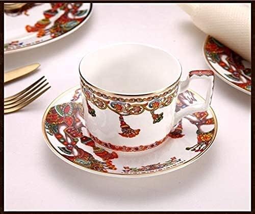 Dinnerware Sets - Luxury Dishes Service Set Ceramic Tableware Set Phnom Penh Dark Green Blue with Handle Multi-Size Plate Bowl Dish Household Kitchen SuppliesC