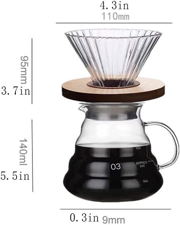 Habiba Iced Drip Coffee Maker Modern Iced Coffee Maker High Heat Resistant Coffee Maker Simple to Use Creative Multifunctional Pour Over Coffee Maker Reusable