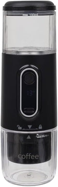 Portable Electric Espresso Machine USB-C 15 Bar Mini Coffee Maker With Ground Coffee &amp NS Capsule for Camping Travel RV Hiking Office75 Cups Espresso for One Charge (Black)