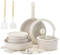 Medical Stone Non Stick Pan Complete Cookware Set with Removable Handles