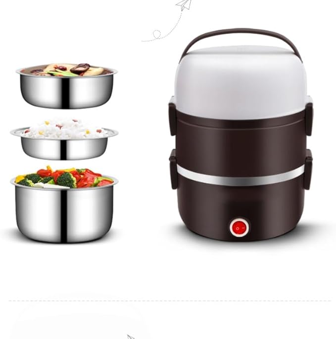 Electric lunch box can be plugged in for electric heating insulation and hot rice cooking with pot