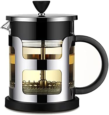 Coffee Press Stainless Steel Pot Maker Glass Tea Pot with Tea Strainer Filter Kettle Teapots Coffee Machine Pots