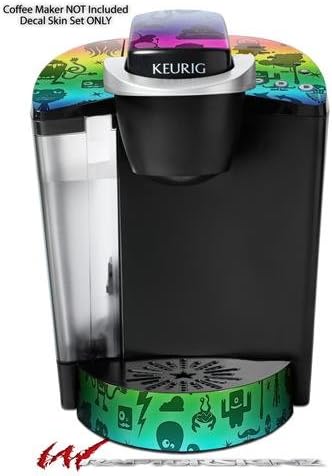 Decal Style Vinyl Skin compatible with Keurig K40 Elite Coffee Makers Cute Rainbow Monsters (COFFEE MAKER NOT INCLUDED)