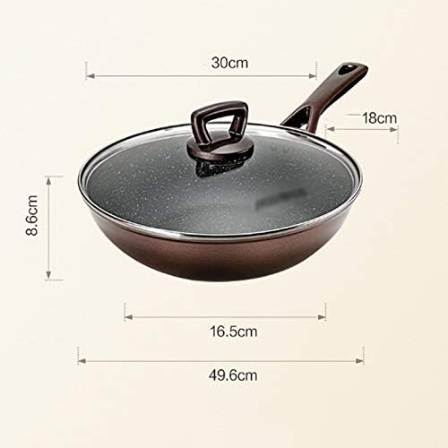 Cooking Pot Frying PanHousehold Stainless Steel Frying Pan Non Stick Pan Uncoated Pot Pots for Cooking Composite Multilayer Bottom Easy to Clean