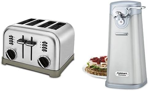 Cuisinart CPT-180P1 Metal Classic 4-Slice toaster Brushed Stainless &amp SCO-60 Deluxe Stainless Steel Can Opener